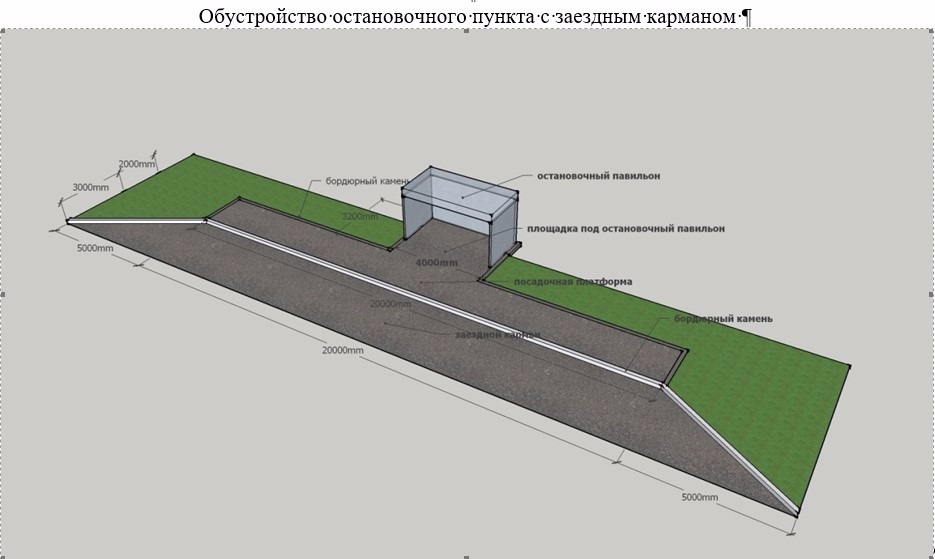 Осмотр автобусной остановки образец