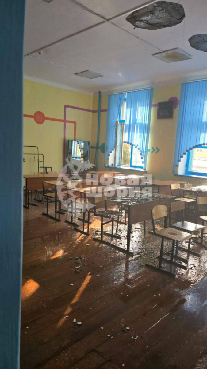 В Шерегеше затопило школу горячей водой